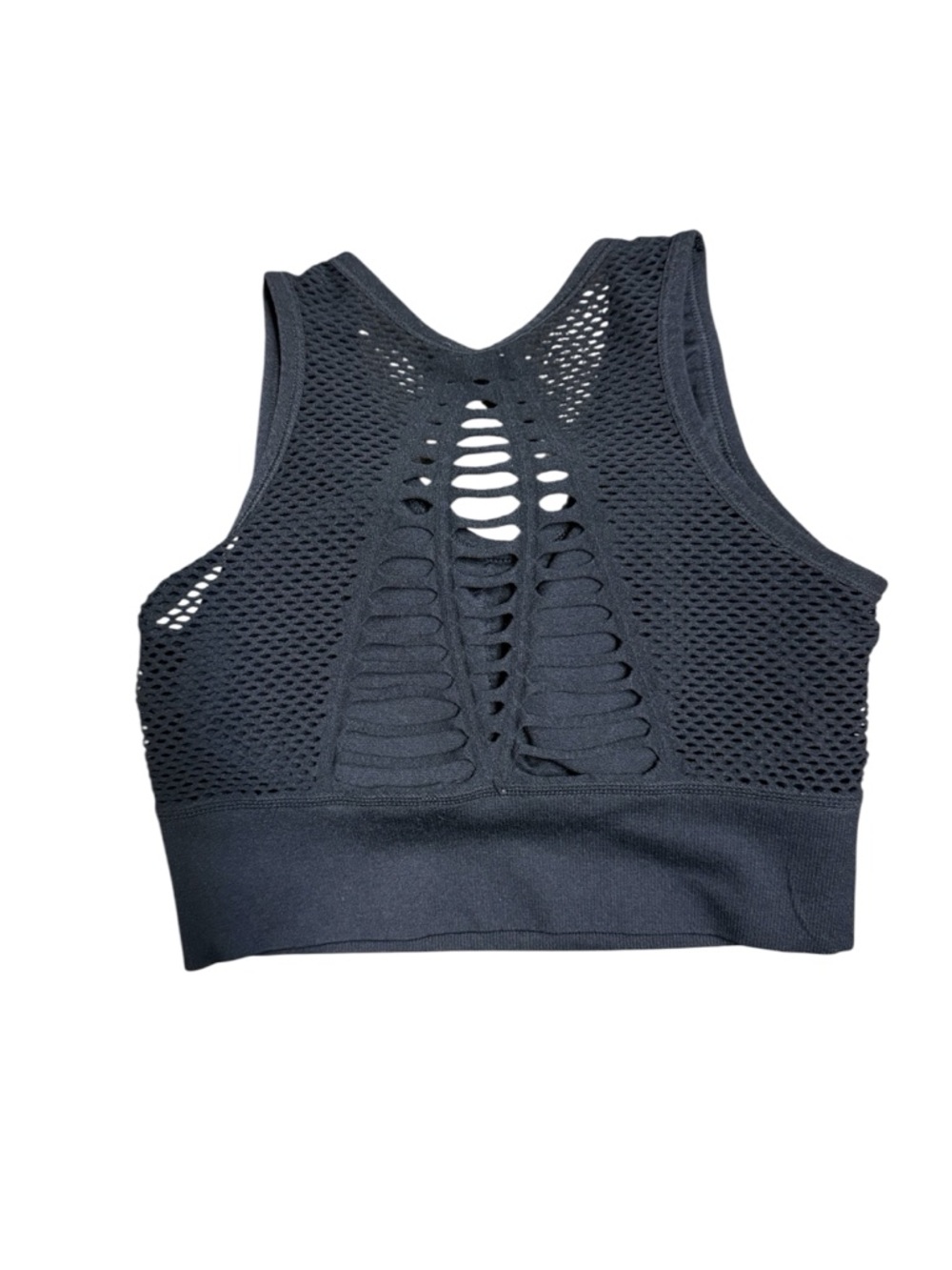 Seamless Black Mesh Sports Bra size small - Picture 3 of 4